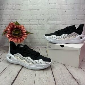 under armour Unisex Curry 11 Team Basketball Shoes white/black 104 NIB
